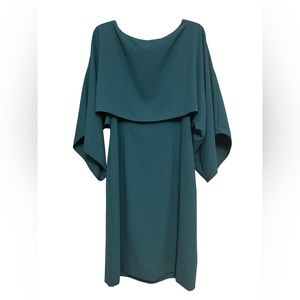 Trina Turk turquoise cape dress